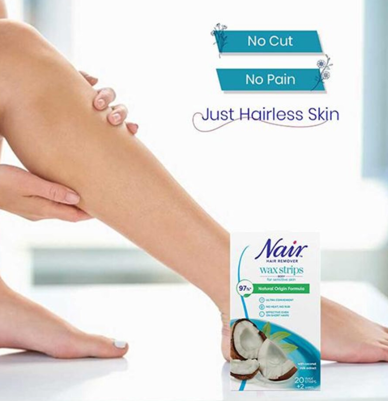 Nair Body Wax Strips for Sensitive Skin - Coconut 20's