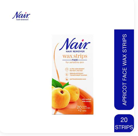 Nair Facial Wax Strips with Apricot 