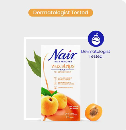 Nair Facial Wax Strips with Apricot - 20 Strips