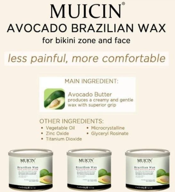 MUICIN - Avocado Hair Removal Brazilian Wax Jar - 400g