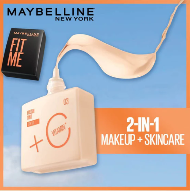 Maybelline Fit Me Fresh Tint Vit C + Spf 50- 30Ml Shade 03