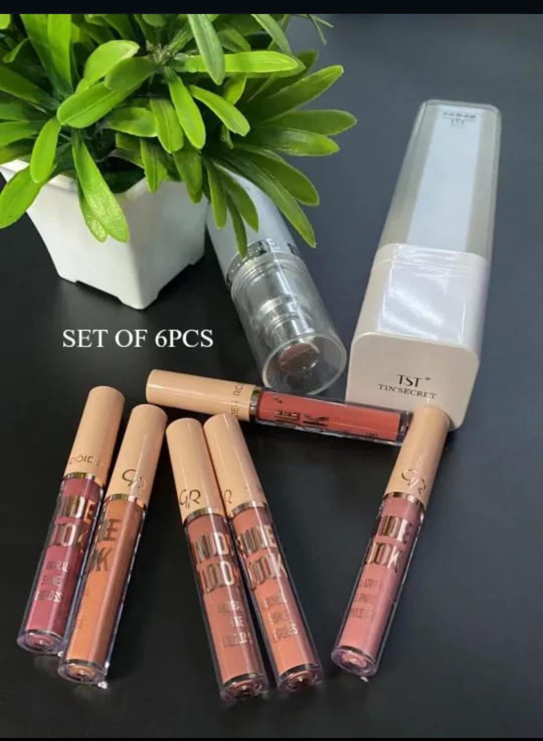 Nude Look Lip Glosses 6-in-1 Pack